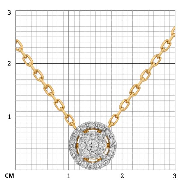 Колье из жёлтого золота с бриллиантами (050457)