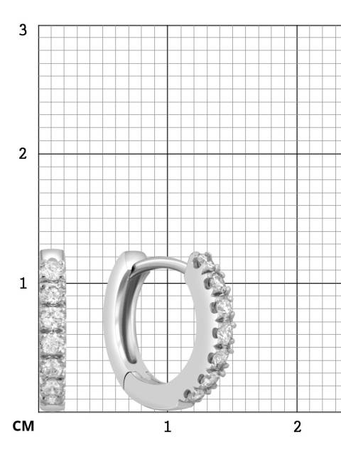 Серьги из белого золота с бриллиантами (043637)