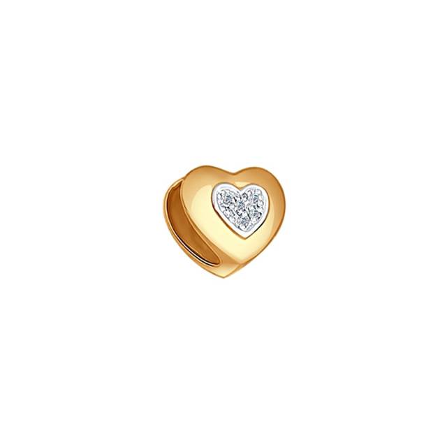 Кулон из жёлтого золота с бриллиантами (025146)