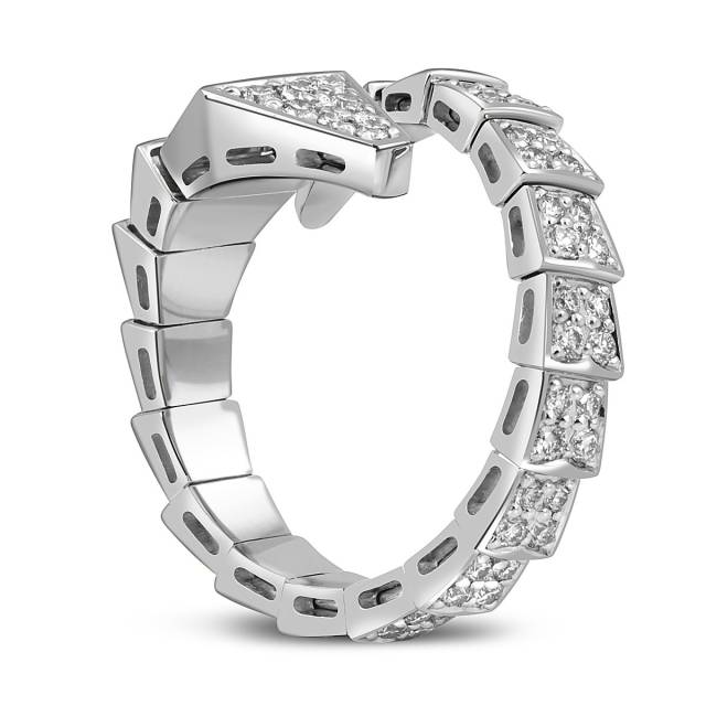 Кольцо из белого золота с бриллиантами (053745)