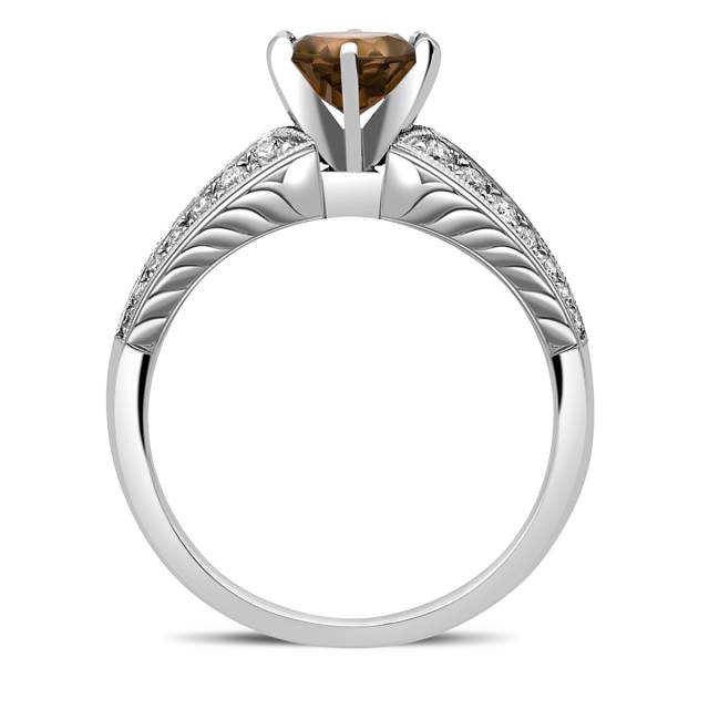 Помолвочное кольцо из белого золота с бриллиантами (029090)