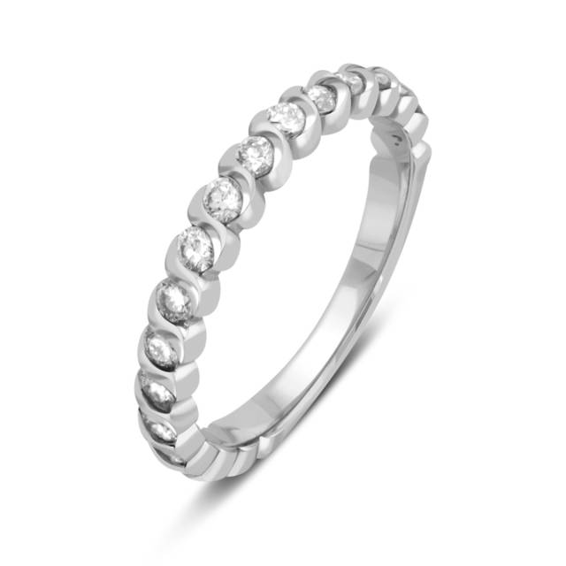 Кольцо из белого золота с бриллиантами (032606)