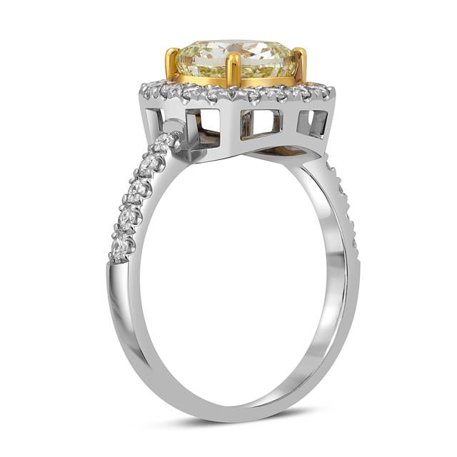 Кольцо из белого золота с бриллиантами (052373)