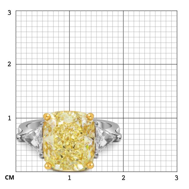 Помолвочное кольцо из белого золота с бриллиантами (052068)