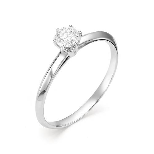 Помолвочное кольцо из белого золота с бриллиантом (033720)