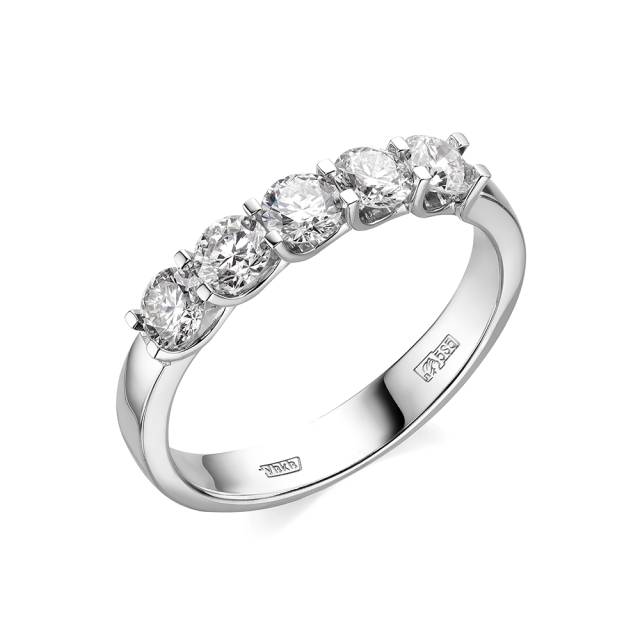 Кольцо из белого золота с бриллиантами (053097)