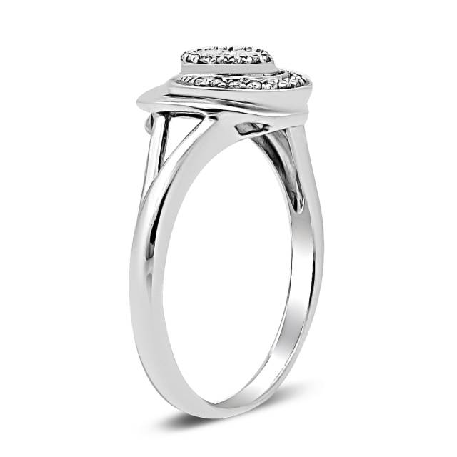 Кольцо из белого золота с бриллиантами (012853)