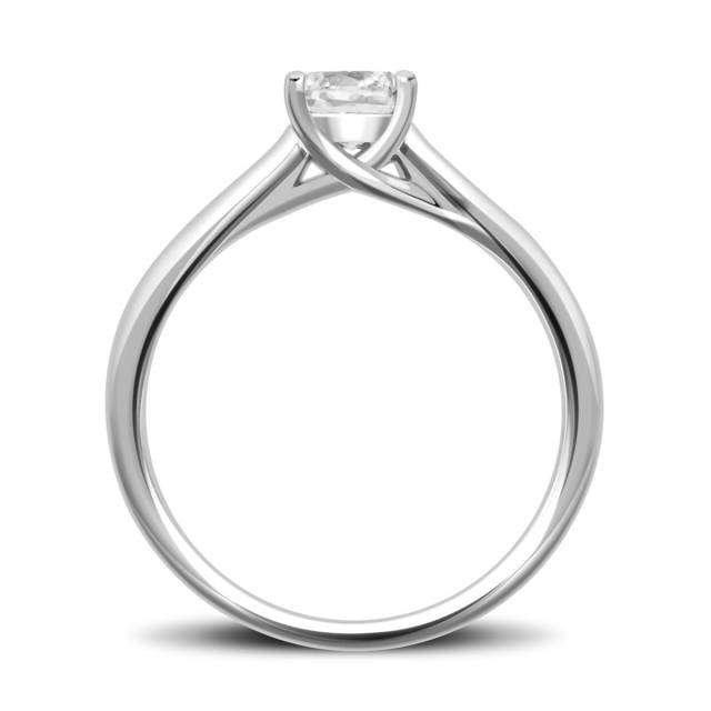 Помолвочное кольцо из белого золота с бриллиантом (027871)