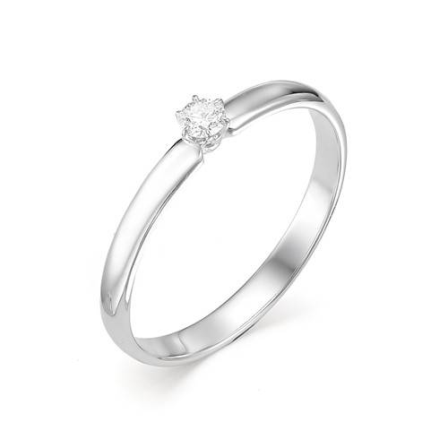 Помолвочное кольцо из белого золота с бриллиантом (030444)