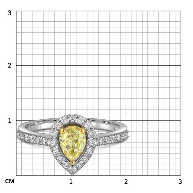 Кольцо из белого золота с бриллиантами (057786)