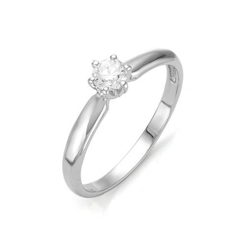 Помолвочное кольцо из белого золота с бриллиантом (031278)