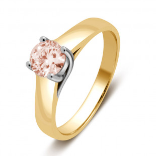 Помолвочное кольцо из желтого золота с бриллиантом (044228)