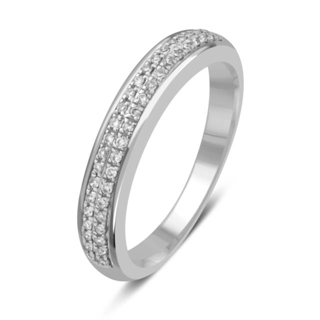 Кольцо из белого золота с бриллиантами (013755)