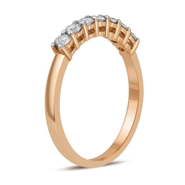 Обручальное кольцо из красного золота с бриллиантами (049755)