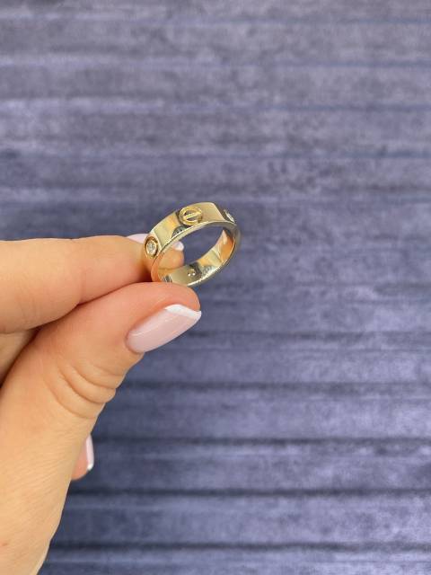 Кольцо из жёлтого золота с бриллиантами (049371)