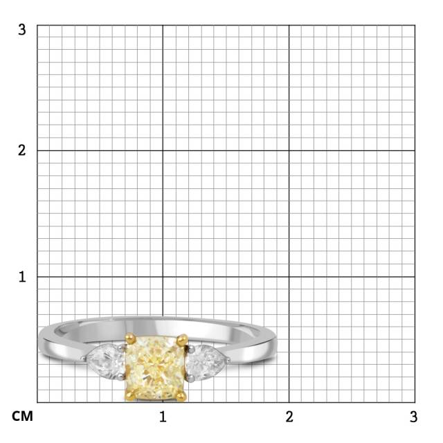 Помолвочное кольцо из белого золота с бриллиантами (051308)