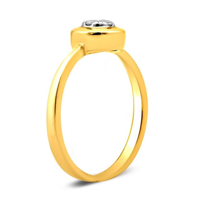 Помолвочное кольцо из жёлтого золота с бриллиантами (001357)