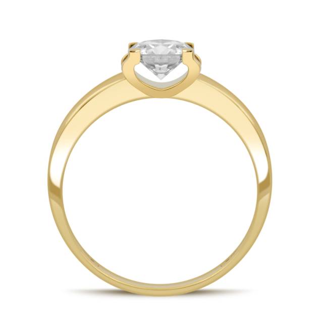 Помолвочное кольцо из жёлтого золота с бриллиантом (038125)