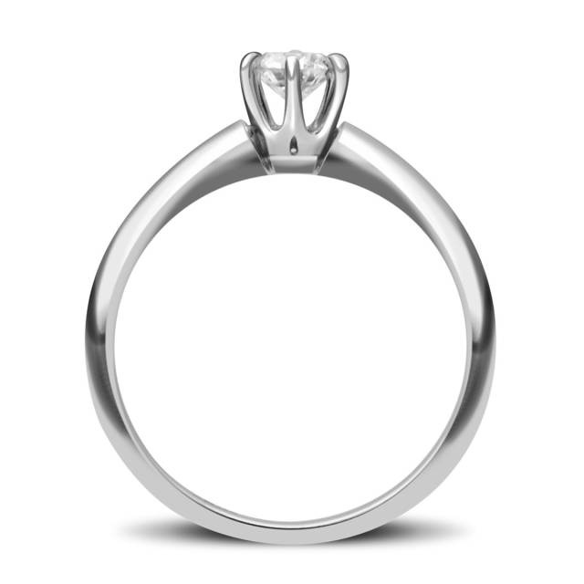 Помолвочное  кольцо из платины с бриллиантом (028329)