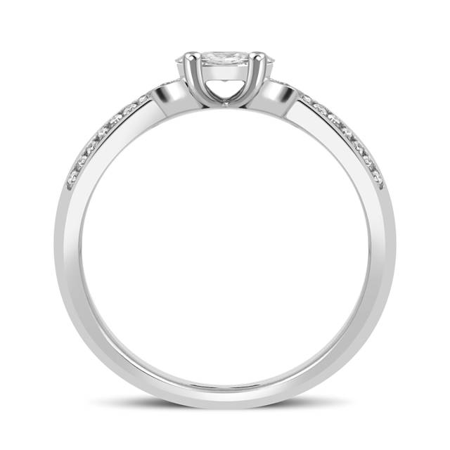 Кольцо из белого золота с бриллиантами (044299)