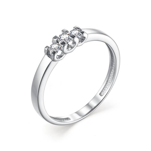Кольцо из белого золота с бриллиантами (038953)