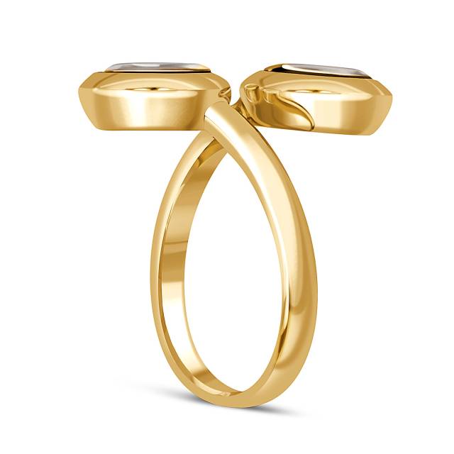 Кольцо из жёлтого золота с бриллиантами (048803)