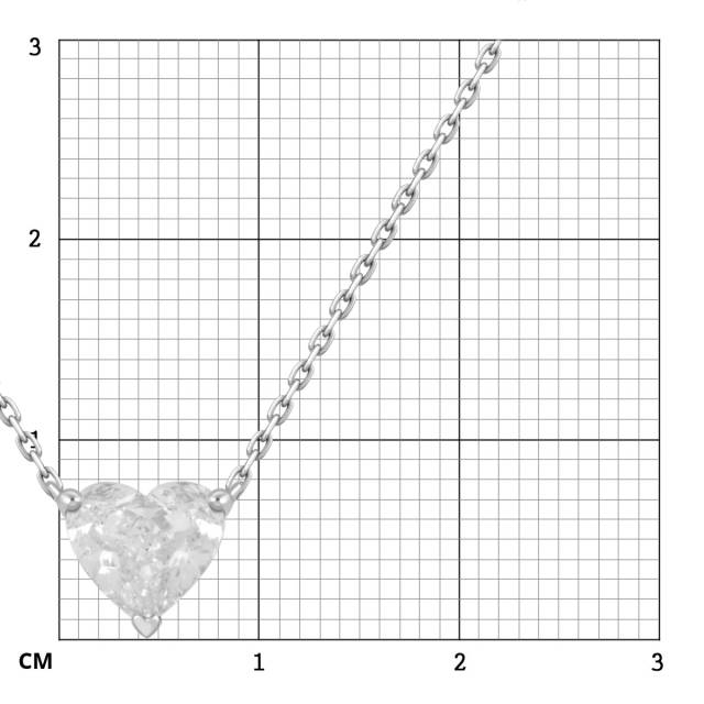 Колье из белого золота с бриллиантом Сердце (047036)