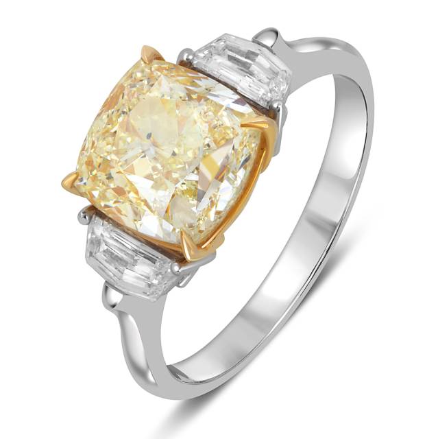 Помолвочное кольцо из белого золота с бриллиантами (054351)