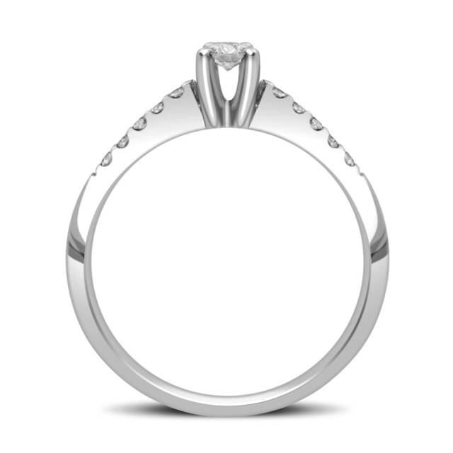 Помолвочное кольцо из белого золота с бриллиантами (030874)
