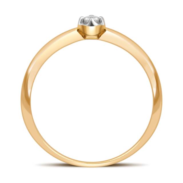 Помолвочное кольцо из жёлтого золота с бриллиантом (032752)