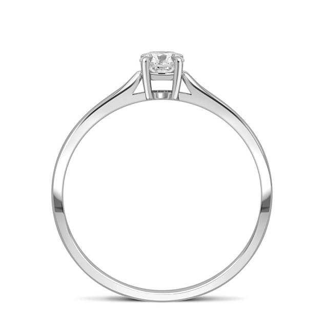 Помолвочное кольцо из белого золота с бриллиантом (042755)