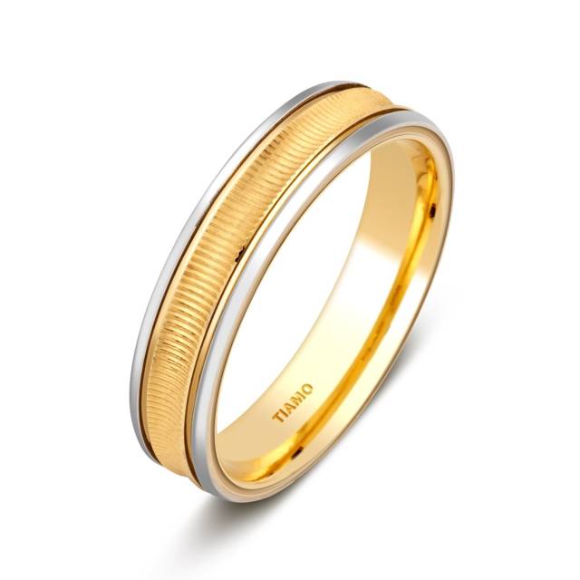 Обручальное кольцо из комбинированного золота TIAMO (001309)