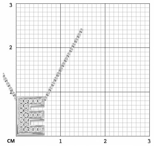Колье из белого золота с бриллиантами "Буква" 45.0