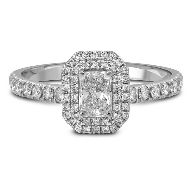 Помолвочное кольцо из белого золота с бриллиантами (052617)