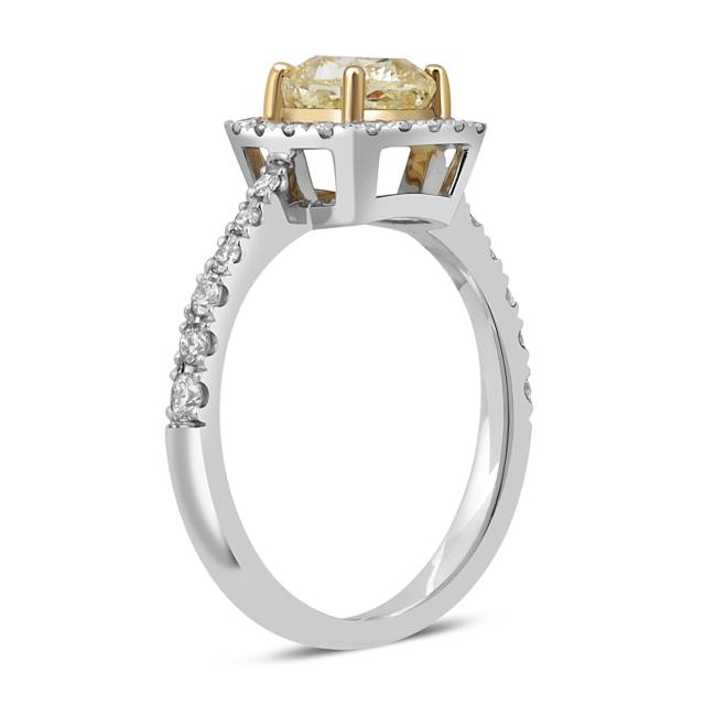 Кольцо из белого золота с бриллиантами (046737)