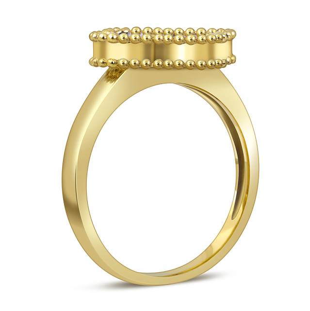 Кольцо из жёлтого золота с ониксом (052050)