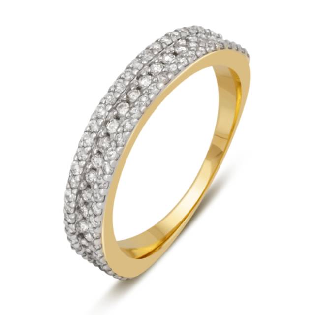 Кольцо из жёлтого золота с бриллиантами (035047)