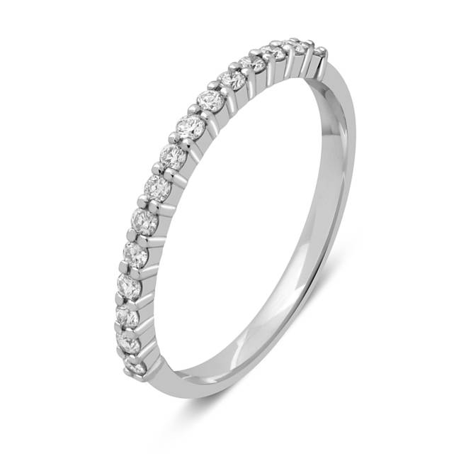 Обручальное кольцо из белого золота с бриллиантами (047632)