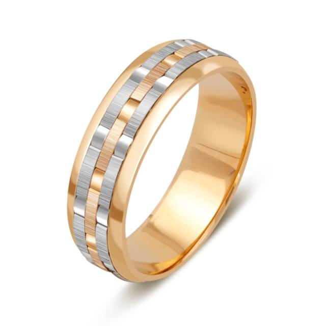 Обручальное кольцо из комбинированного золота (036109)