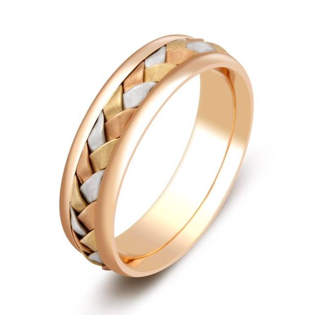 Обручальное кольцо из комбинированного золота (000344)