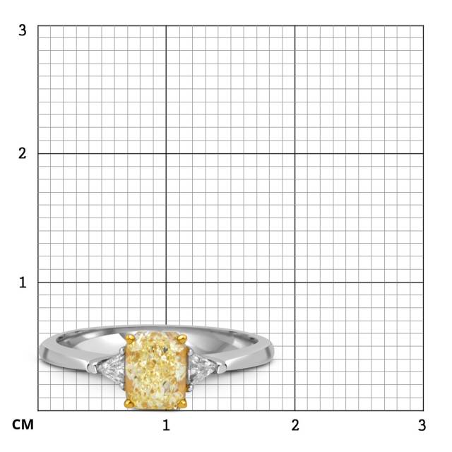 Помолвочное кольцо из белого золота с бриллиантами (052379)
