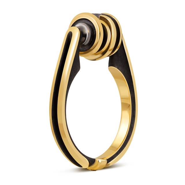 Кольцо из жёлтого золота с бриллиантами (048075)