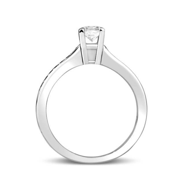 Кольцо из белого золота с бриллиантами (014467)