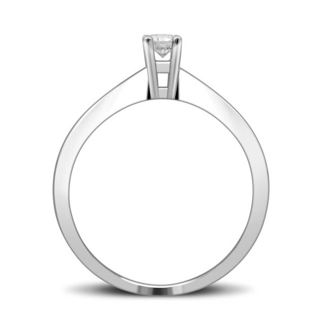 Помолвочное кольцо из белого золота с бриллиантом (025502)