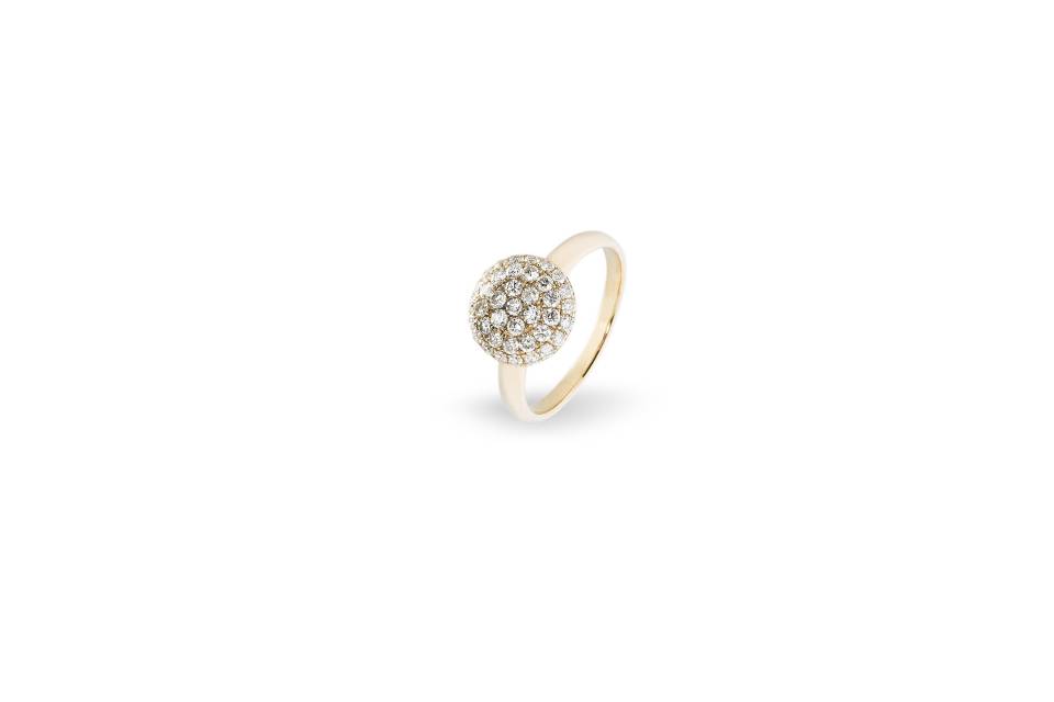 Кольцо из белого золота с бриллиантами (012441)