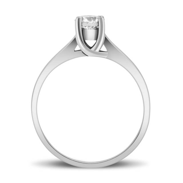 Помолвочное кольцо из белого золота с бриллиантом (027079)