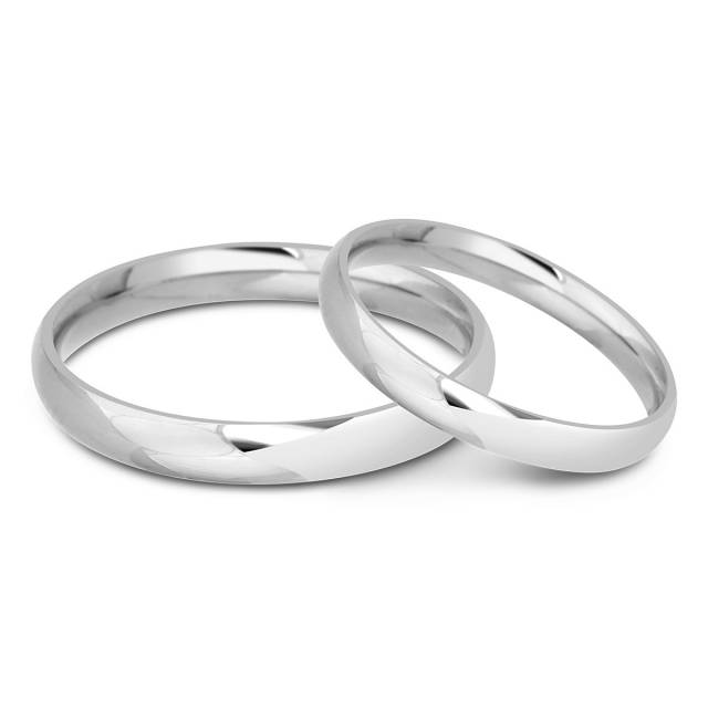 Обручальное кольцо из белого золота (013726)