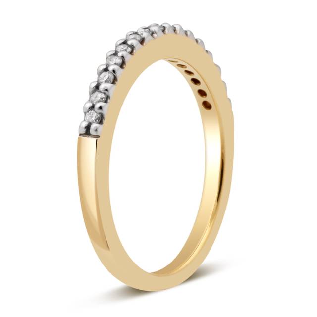 Кольцо из жёлтого золота с бриллиантами (026163)