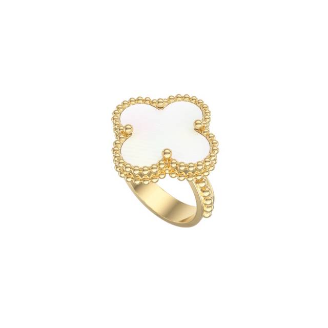 Кольцо из жёлтого золота с перламутром (058558)
