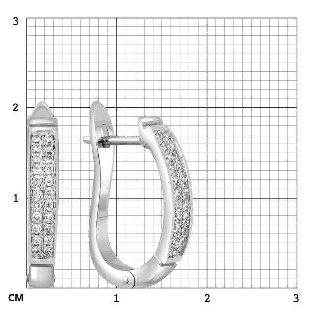 Серьги из белого золота с бриллиантами (045931)